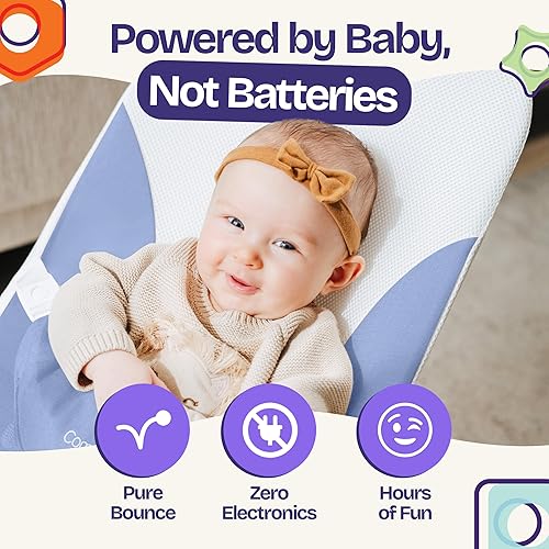 Miniatura 3 de ComfyBumpy Asiento ergonómico para bebé, funda de transporte de viaje adicional, silla inflable segura y portátil con posiciones de altura