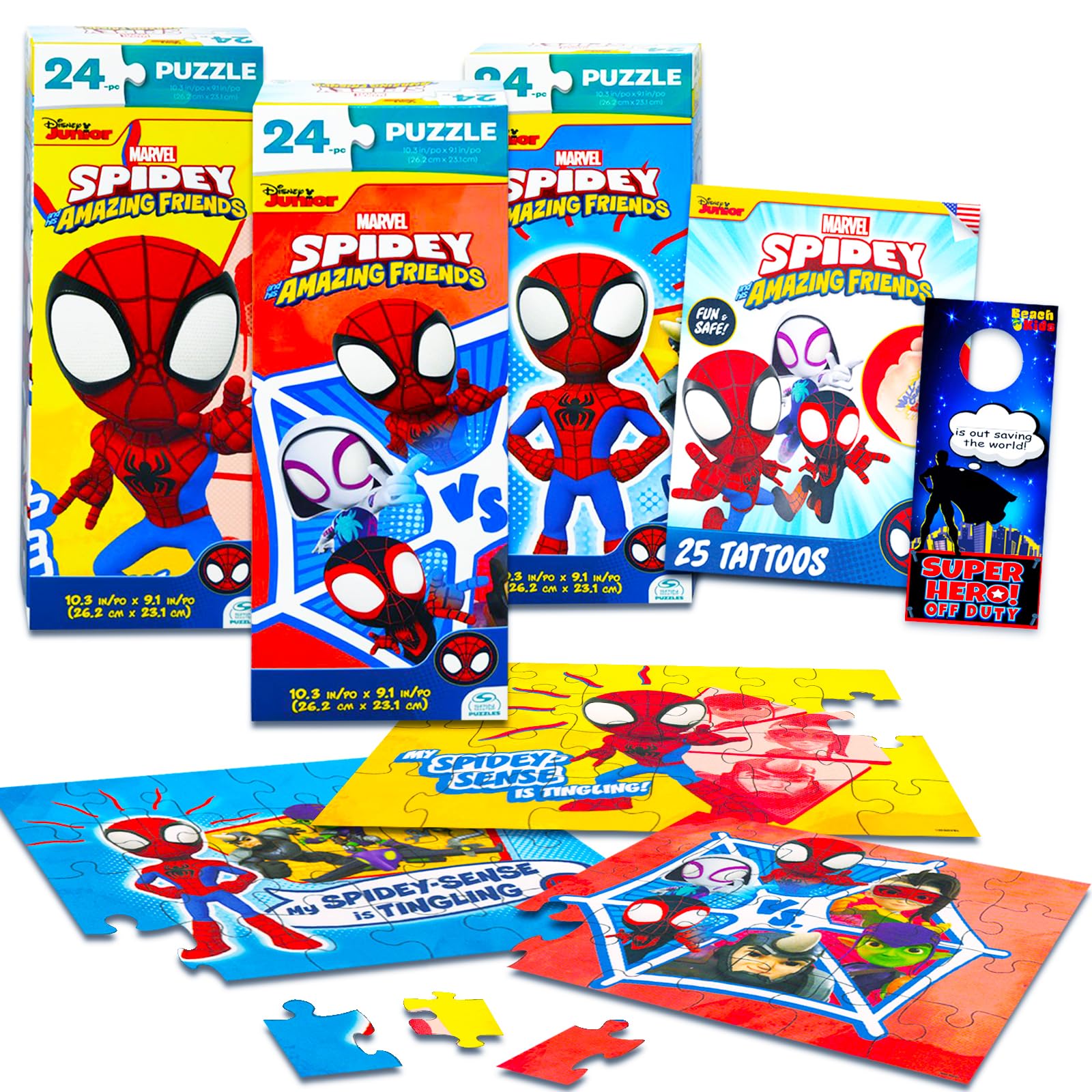 Amazon | Spidey and Friends ジグソーパズルセット - 3パック