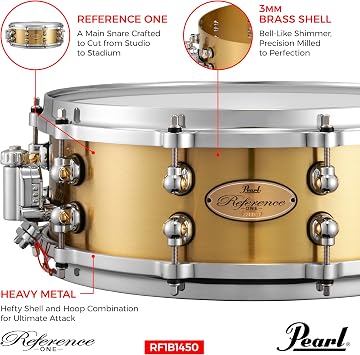 Reference One 14X5 3mm Cast Brass Snare Drum