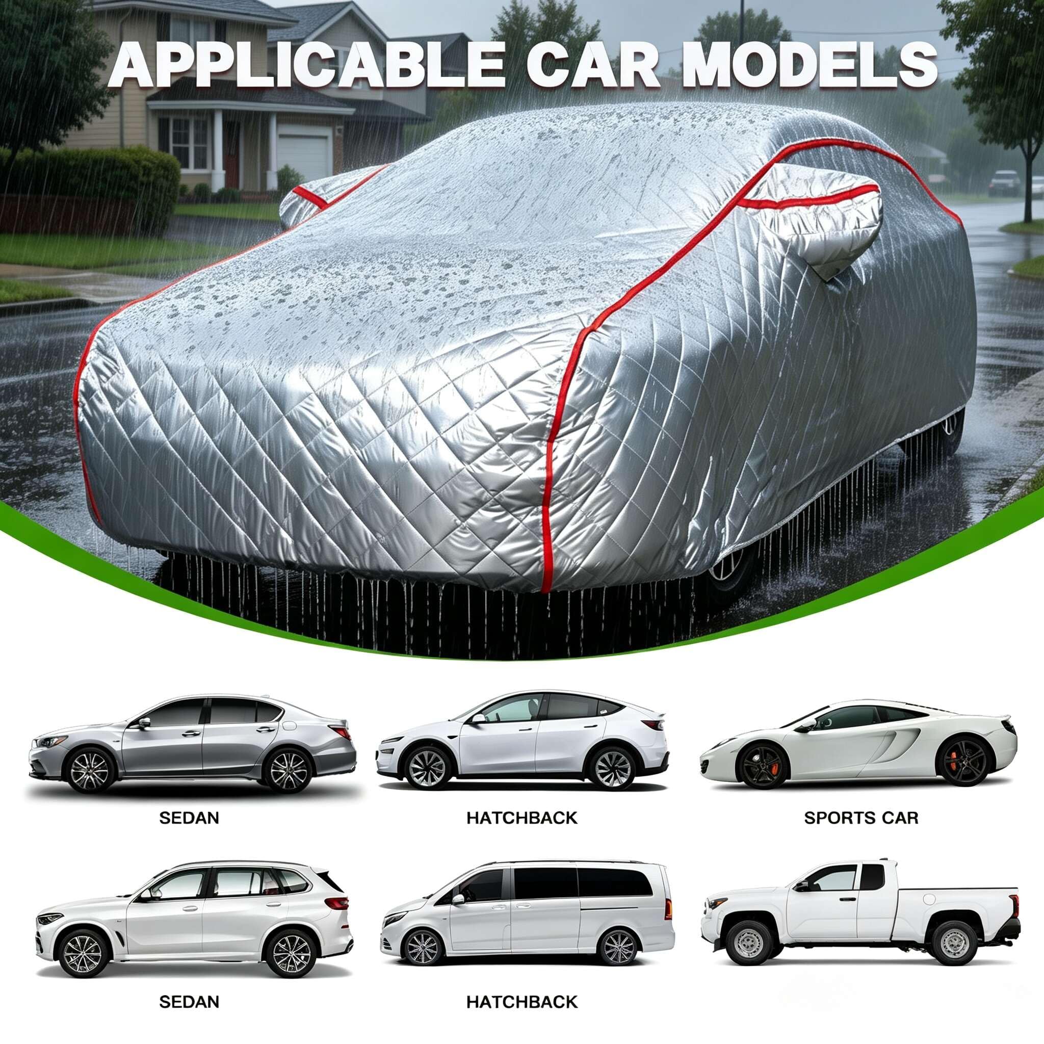 Funda Coche Antigranizo para Opel Cascada Cabriolet,Funda Coche Exterior,Engrosamiento ProteccióN contra Granizo,Impermeable Resistente UV Polvo Lluvia Nieve