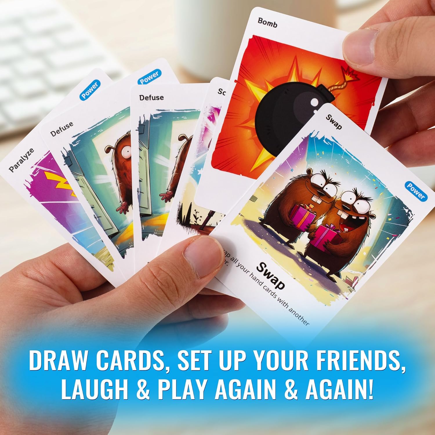 rokt&razo Capybara Squad: Starter Pack, Chill & Hilarious Card Games | Delayed Bombs & Blast Tactics | 2-6 Players, 2min Rules, Ages 6+ | Perfect for Kids, Teens, Adults, Family, Party, Travel