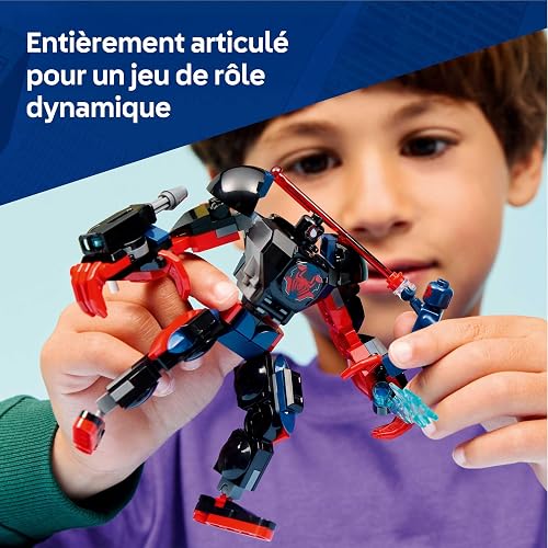 LEGO Marvel Mech di Miles Morales vs. Spider-Man 2099-76337 | Giochi per bambini da 6 anni, action figure robot, 2 minifigure e accessori, giocattolo dei supereroi, idea regalo, 135 pezzi - 4