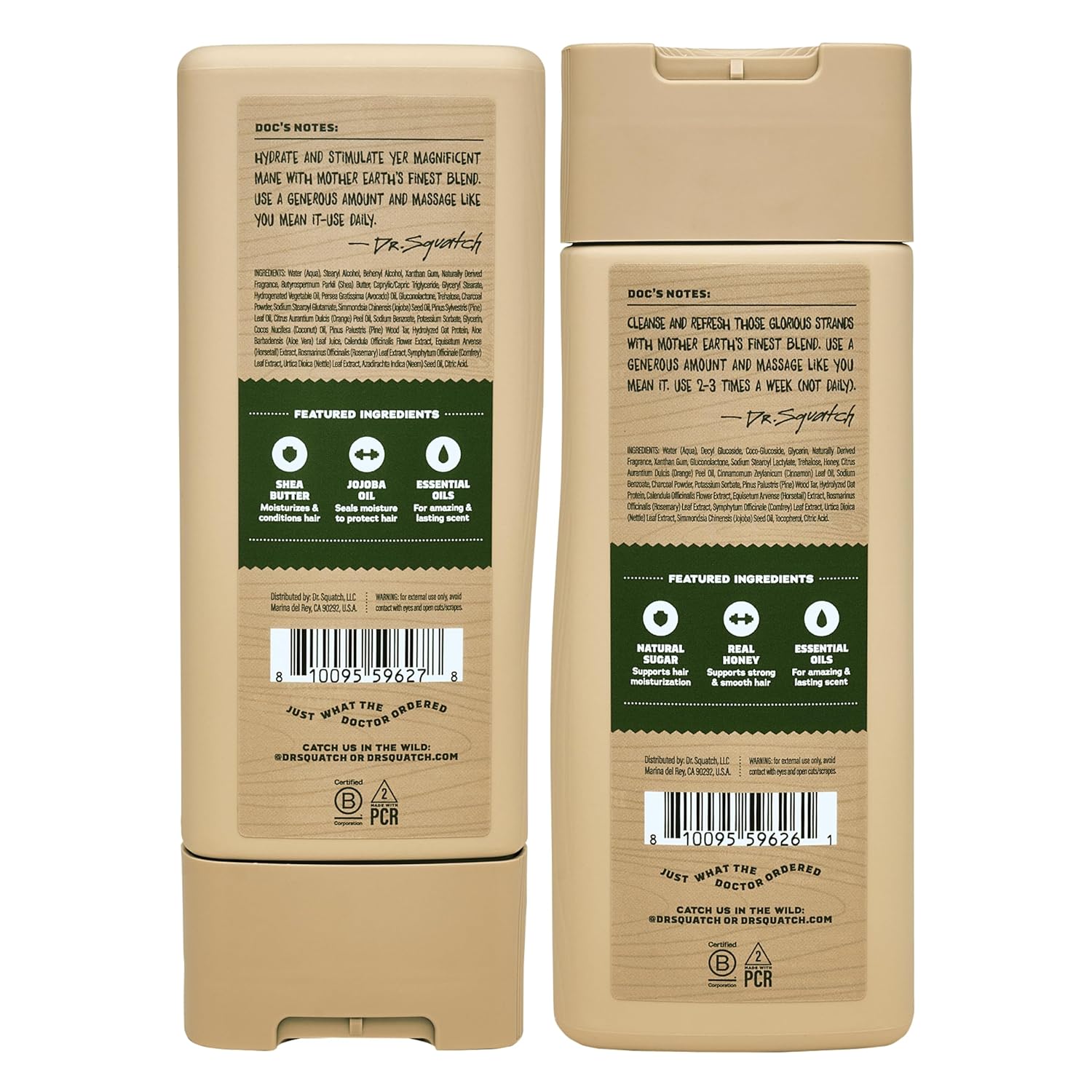 Dr. Squatch Natural Men's Shampoo and Conditioner Set - Healthy, Full Looking Hair - Pine Tar Natural Shampoo and Conditioner for Men (11 fl oz, 2-Pack) - Image 3
