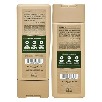 Dr. Squatch Men's Natural Shampoo and Conditioner Set Sulfate & Paraben Free Natural Shampoo and Conditioner for Men Scalp Nourishing Formula Pine Tar (11 fl oz, 2-Pack)