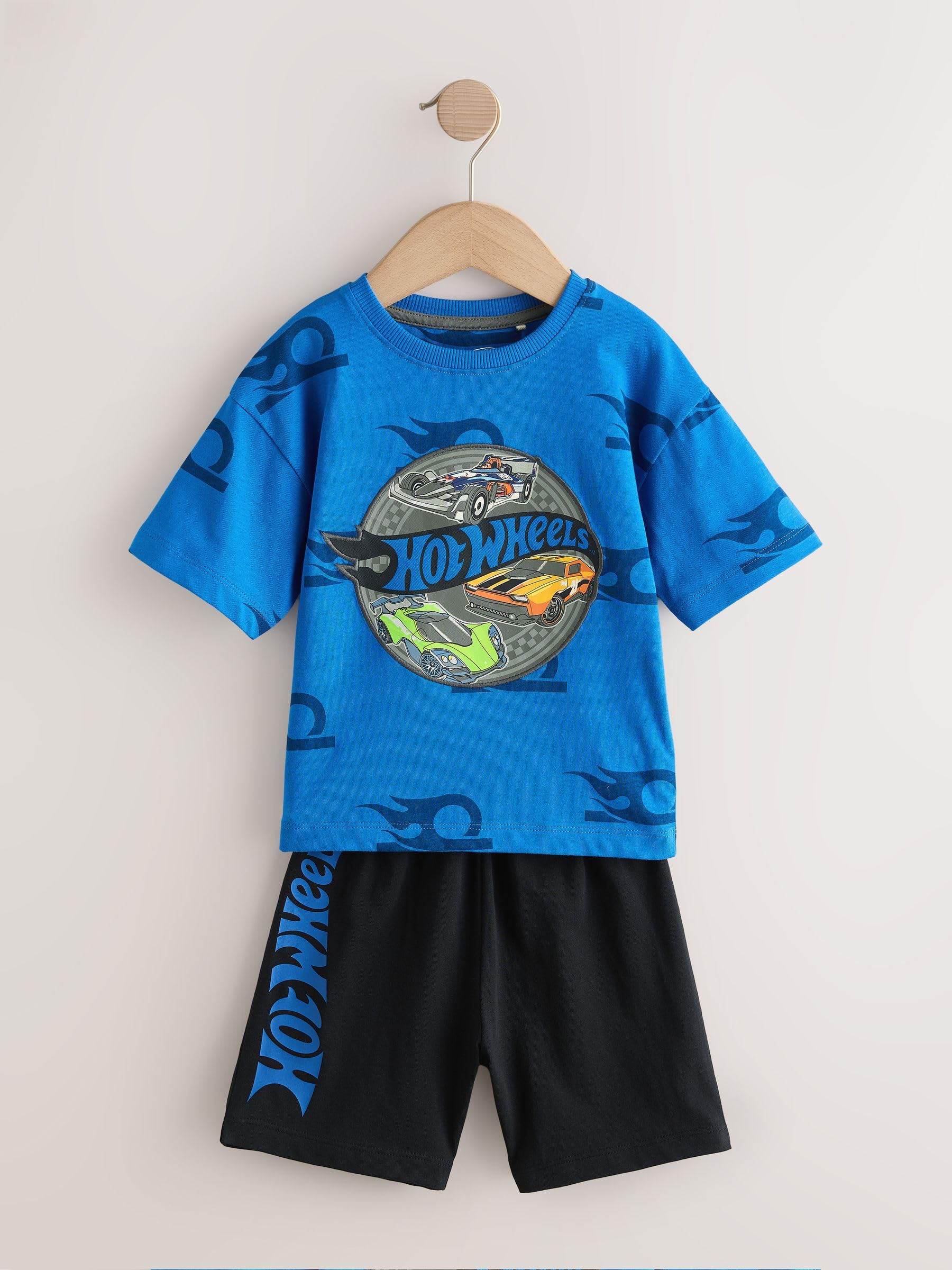 NEXT Jungen 2er-Pack Kurze Schlafanzüge, Hot Wheels