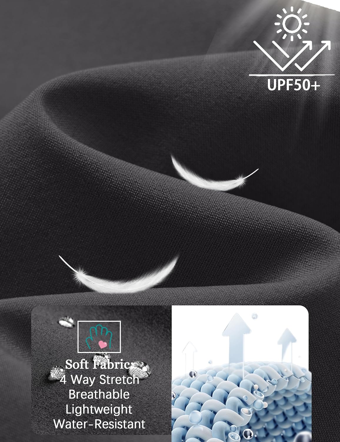 Men's Hiking Pants Lightweight Quick Dry Waterproof Breathable Athletic Joggers Track Running Sweatpants - Image 5