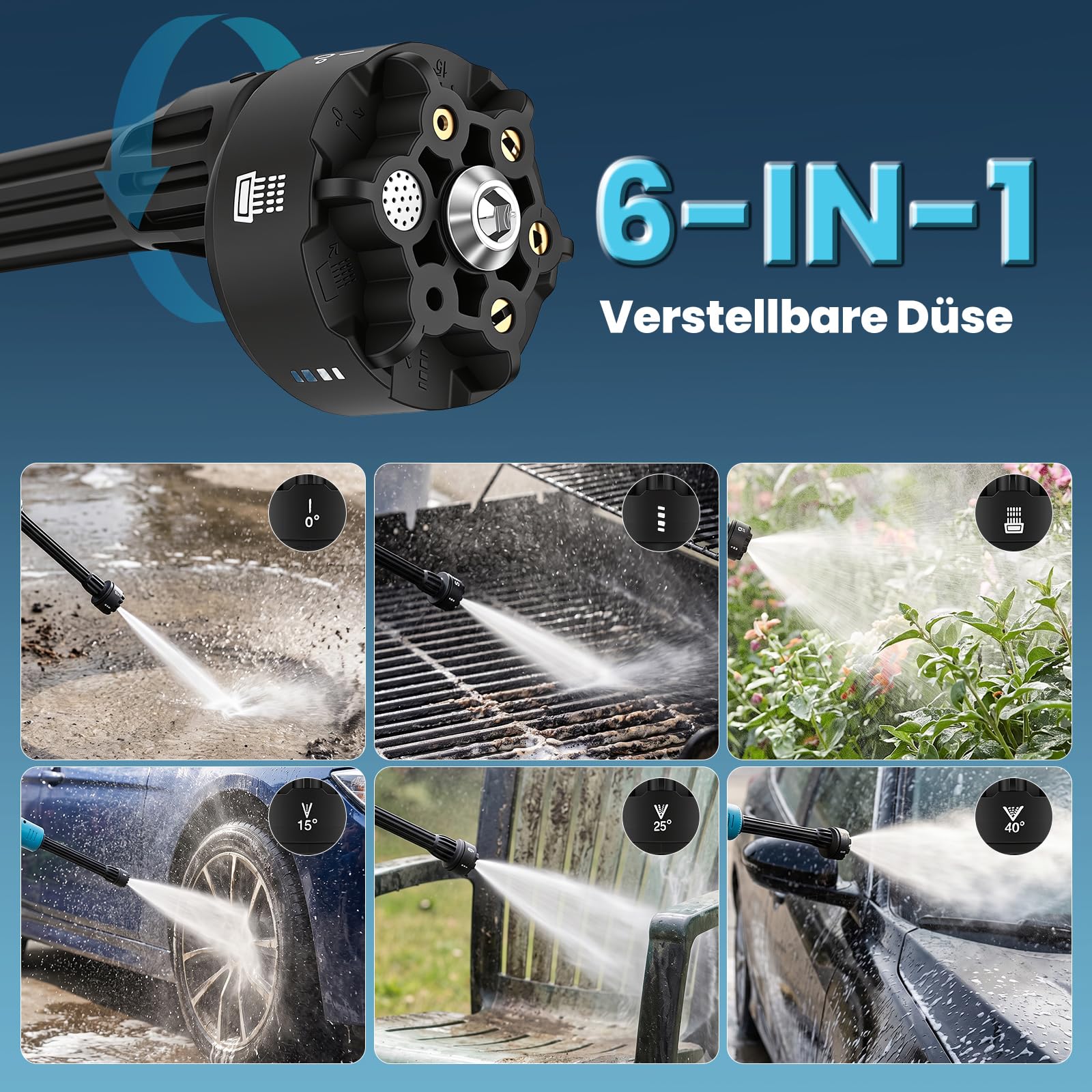 Yofuly Akku Hochdruckreiniger Kompatibel mit Makita 18V Akkus