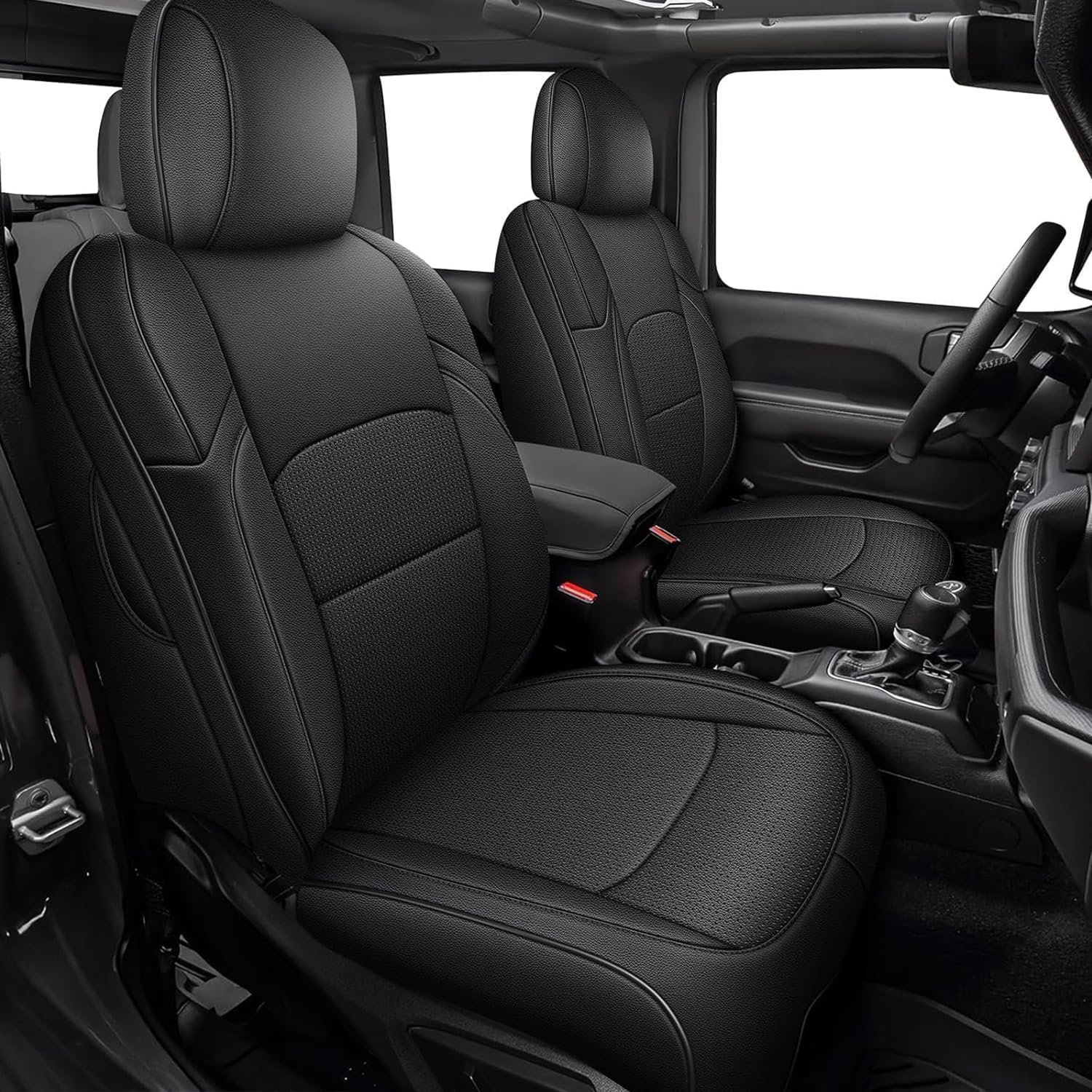 AOMSAZTO Custom Fit Seat Covers for Jeep Gladiator JT 2020-2026 Black