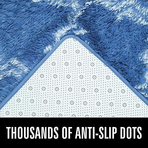 Miniatura 5 de LOCHAS - Alfombra de lujo para interior, moderna, de felpa, esponjosa, extrasuave y cómoda, geométrica marroquí, para dormitorio, sala de estar,