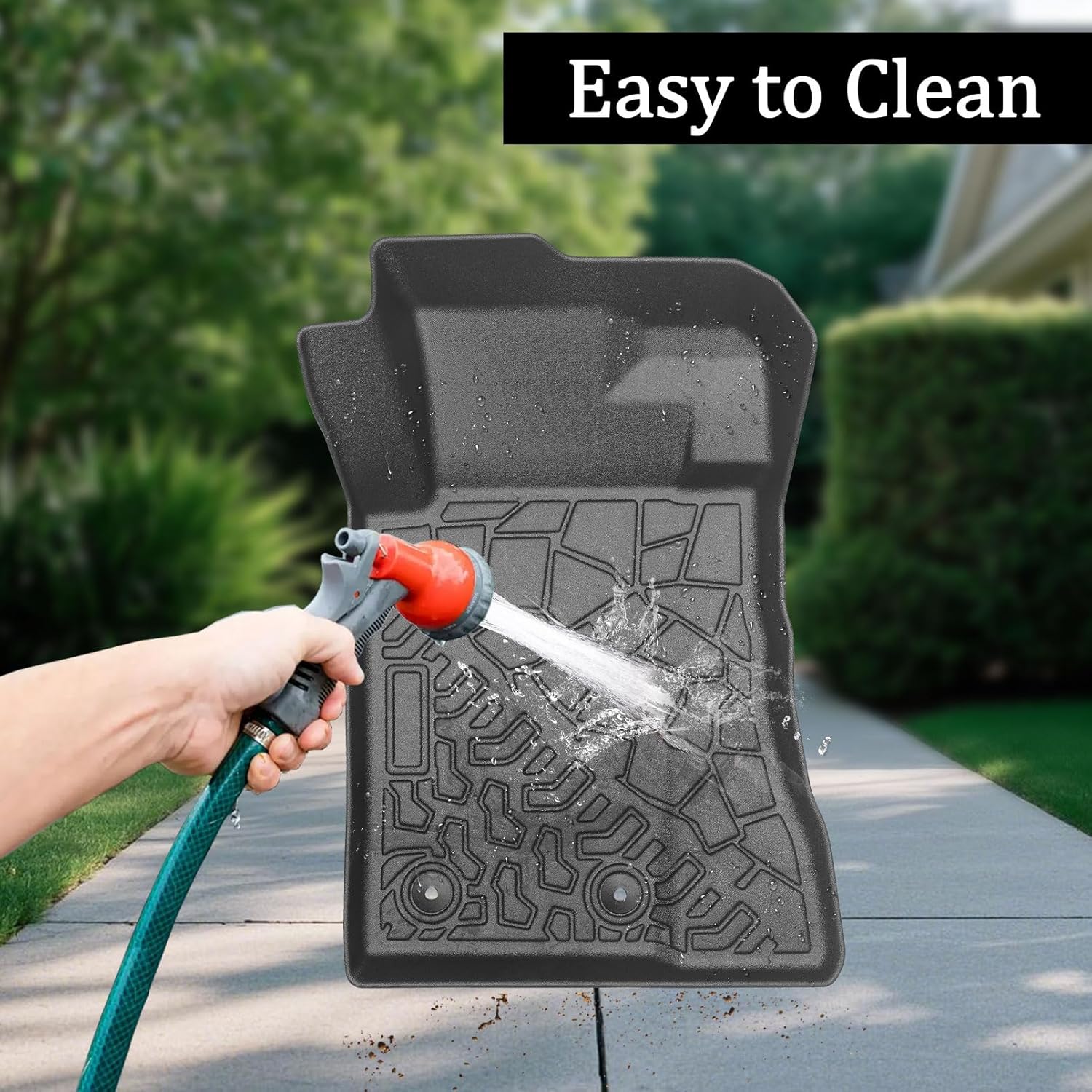 Car Floor Mats with Cargo Liner for Ford Mustang 2024-2025 (NOT for Mustang Mach-E) TPE All Weather Protection Durable Full Set Waterproof Anti-Slip 5PCS Accessories - Image 5