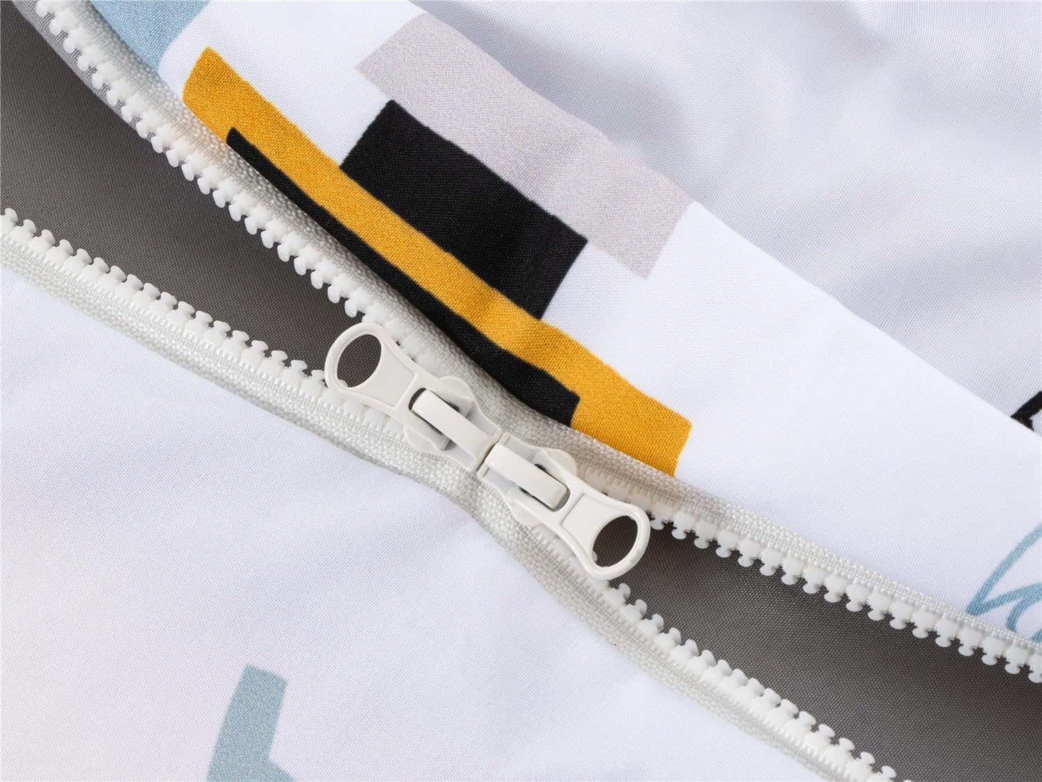 NTBED Construction Truck Printed Zipper Bedding Sets Twin Lightweight Microfiber Forest Car Comforter Sets with Fitted Sheet Pillow Covers,White Grey - Image 4