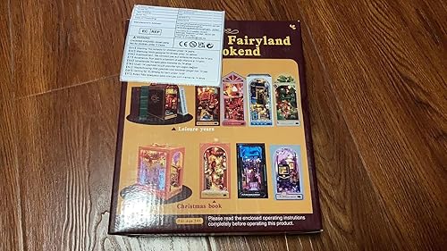 Miniatura 10 de JAMSH Mini kit de rincón de madera de estilo francés, modelo de construcción de ciudad de cuento de hadas romántico, modelo de estantería de bloques