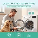 EPMOCN 24 Pastilles Nettoyant Machine à Laver, Nettoyant Lave Linge Puissant contre les Poils de Chien et Mauvaises Odeurs, Détartrant Efficace pour Tambour, Soin Lave-Linge pour Maison avec Animaux - 3