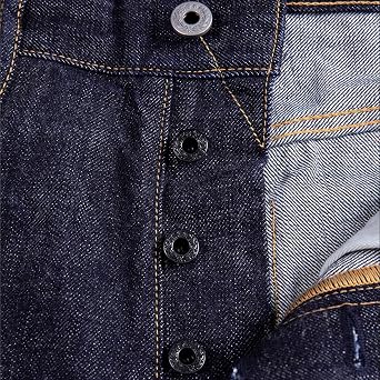 Red Tornado 14oz Selvedge Denim Jeans Loose Fit Straight Leg, Dark Blue