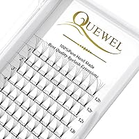 Vista 1 de QUEWEL Extensiones de Pestañas Prehechas en Forma de Abanico, Extensiones de Pestañas Prehechas 5D de 0.07mm de Grosor, Rizado C, Volumen