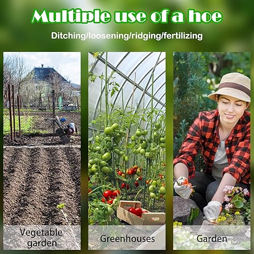 Miniatura 4 de HRADHOL Azada de arado de mano de alta calidad, herramienta de jardín triangular para facilitar la jardinería, el desmalezado y la agricultura,