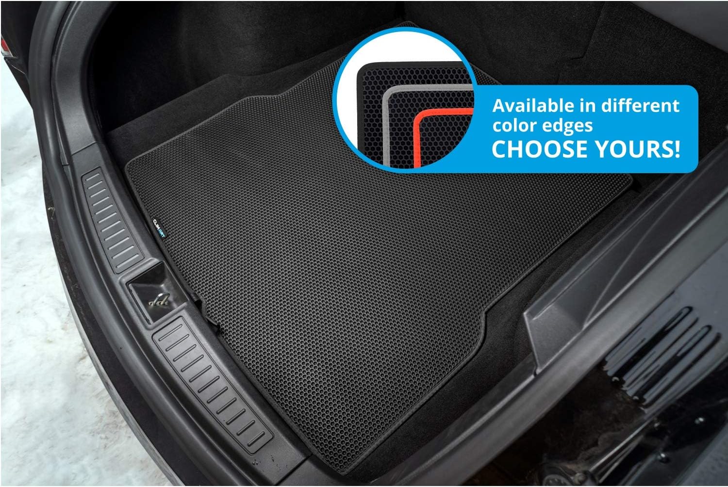 CLIM ART Cargo Liner for Tesla Model S 2016-2020 Custom Fit Trunk Mat, with Honeycomb Dirtproof & Waterproof Technology - All-Climate, Heavy Duty, Anti-Slip Cargo Liner, Luggage - FL01112218