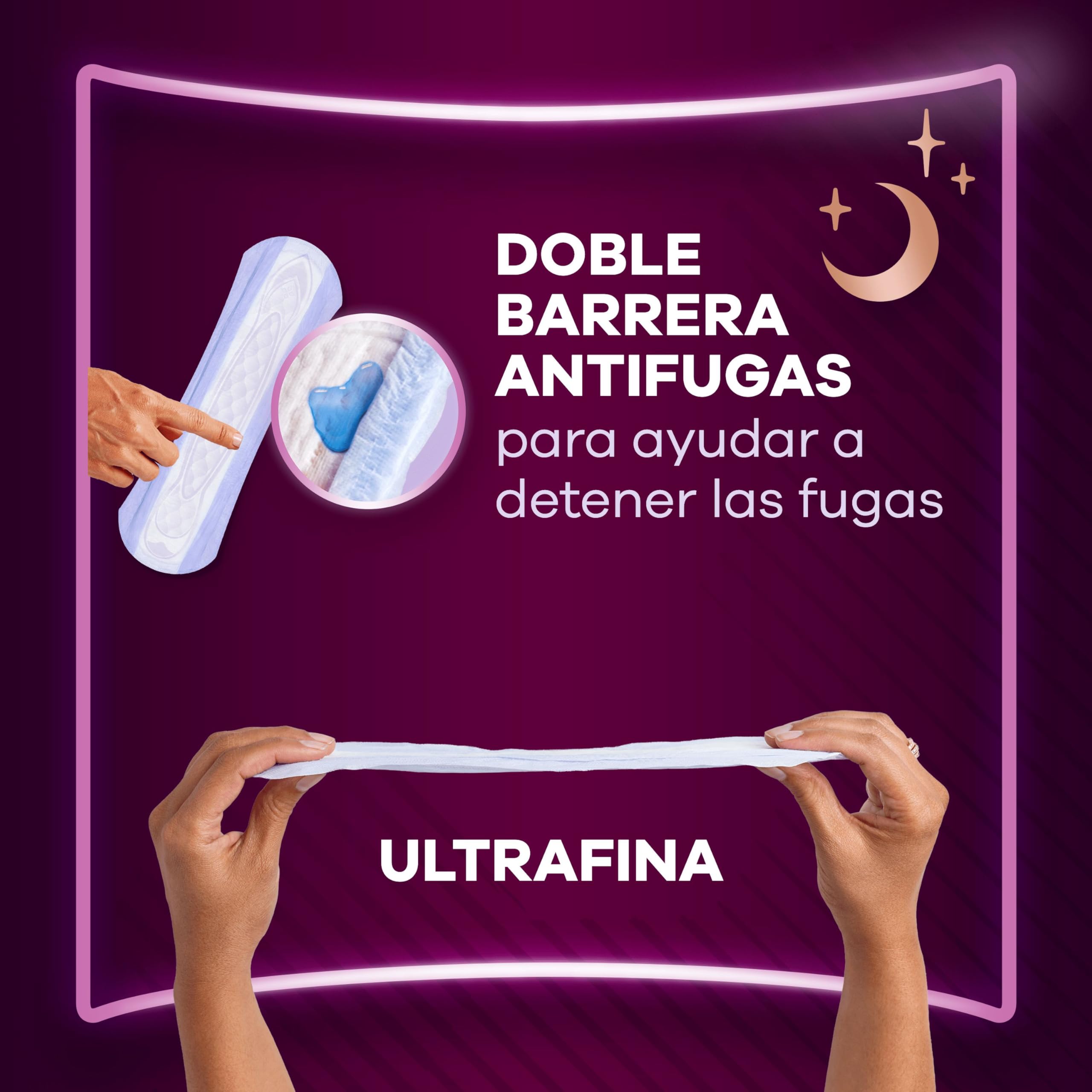 Ausonia Discreet Compresas Ultra Día Y Noche, Pack de 48, Para Pérdidas De Orina Para Mujer, Extra Segura Y Discreta