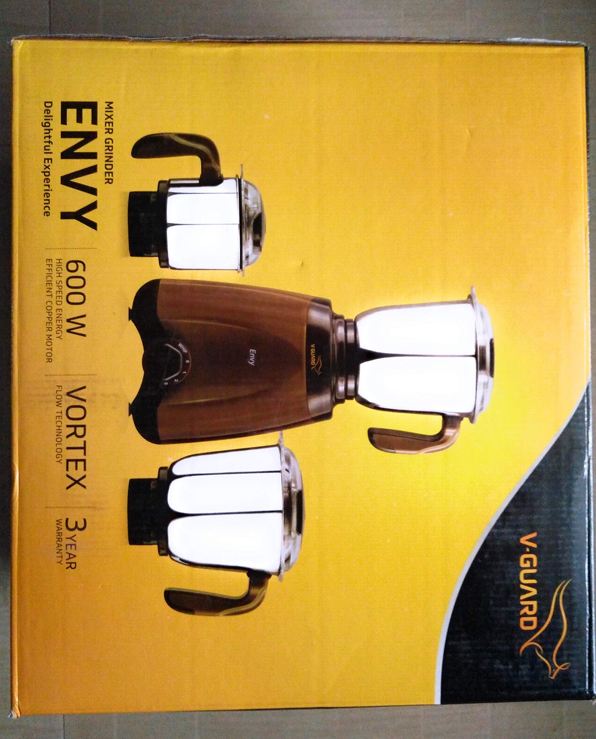 V-Guard Envy 600W Mixer Grinder with three jars