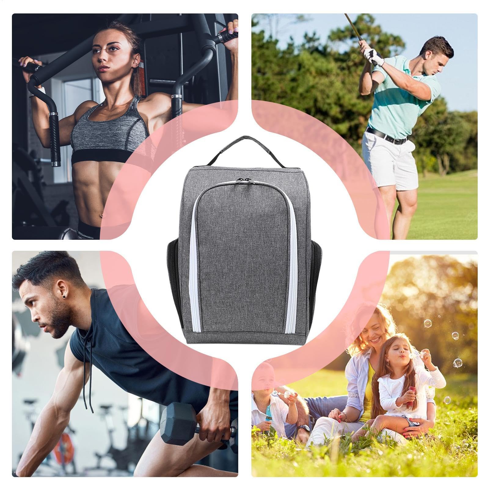 Bolsa De Almacenamiento para Zapatos De Golf - Organizador de Zapatos Deportivos de Golf con Asa,Funda Transpirable para Organización Exterior, Fitness, Viaje, Campo de y Vestuario
