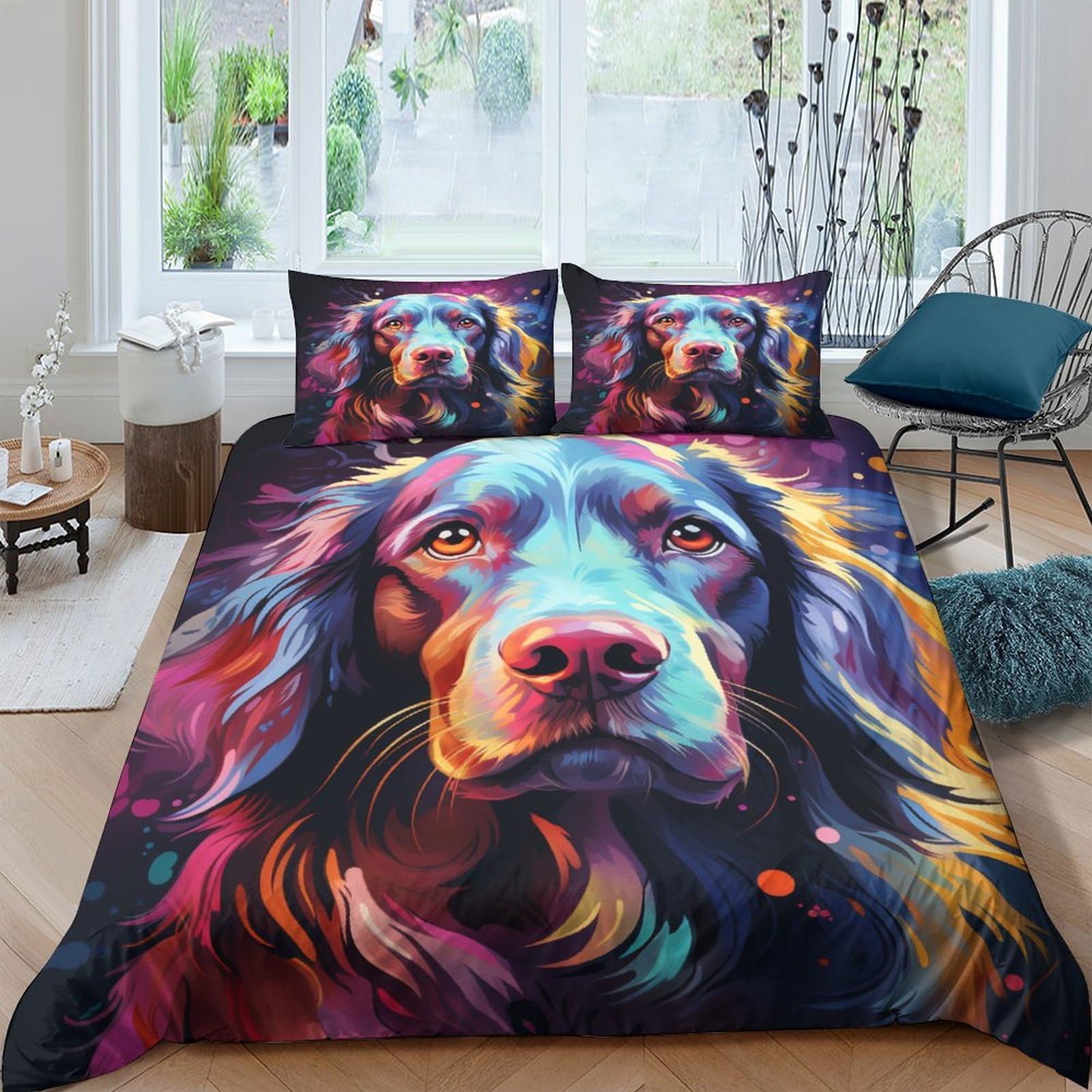 Parure de lit double streaming dogs en textile doux et résistant pour adulte et enfant