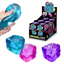 Textured Sugar Cube, Sensory Fidget Toy, Stress Relief Squishy Gel Cube with Unique Surface, Colourful Tactile Stress Ball for Focus and Calming