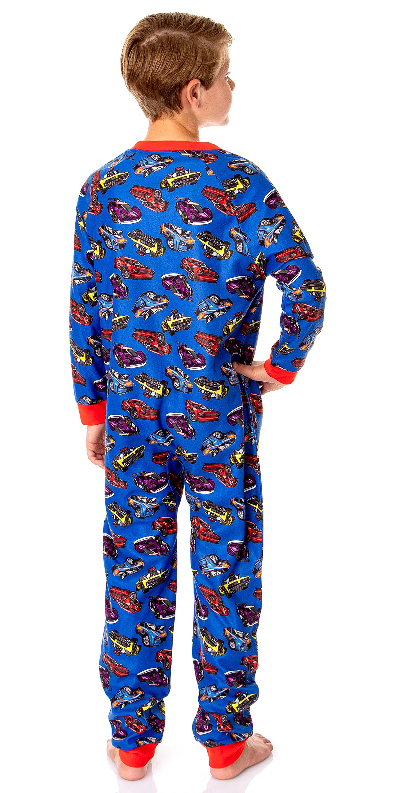 INTIMO Hot Wheels Cars - Pijama para niños con estampado de carreras sin pies