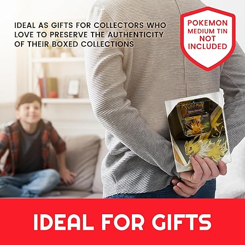 Vista 22 de EVORETRO Estuche protector de almacenamiento para Pokemon caja de refuerzo japonesa pequeña – Paquete de 5 vitrinas de plástico de 0.020 in