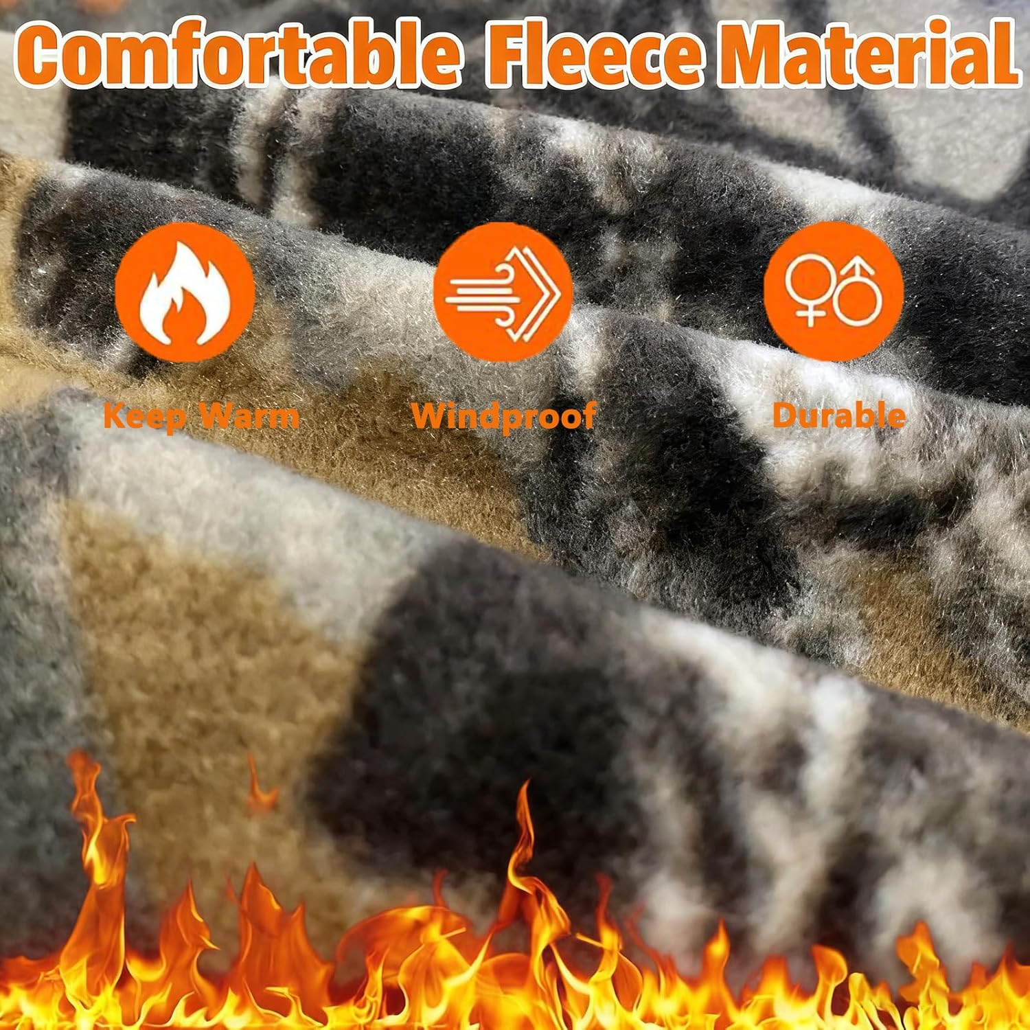 Hunting Face Mask for Cold Weather Windproof Camo Balaclava Face Mask for Outdoor Sports - Image 3