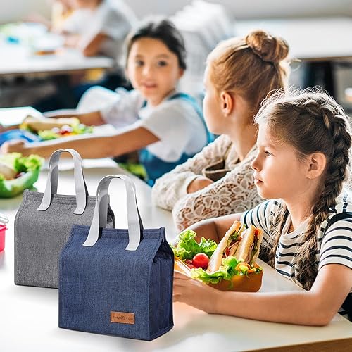 Miniatura 5 de Photect 4 bolsas de almuerzo aisladas, contenedor de sándwich, bolsas reutilizables para mujeres y hombres, pequeñas bolsas enfriadoras aisladas,