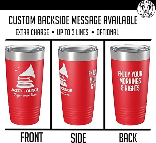 Miniatura 68 de Vaso personalizado de 20 onzas (17 colores) impreso aislado de acero inoxidable con recubrimiento en polvo con tapa, artículos promocionales