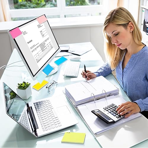 Miniatura 7 de YEECOK Lined Sticky Notes 4x4 in, Morandi Pastel Colors Ruled Post, Super Sticky Notes, 8 PadsPack, 50 SheetsPad