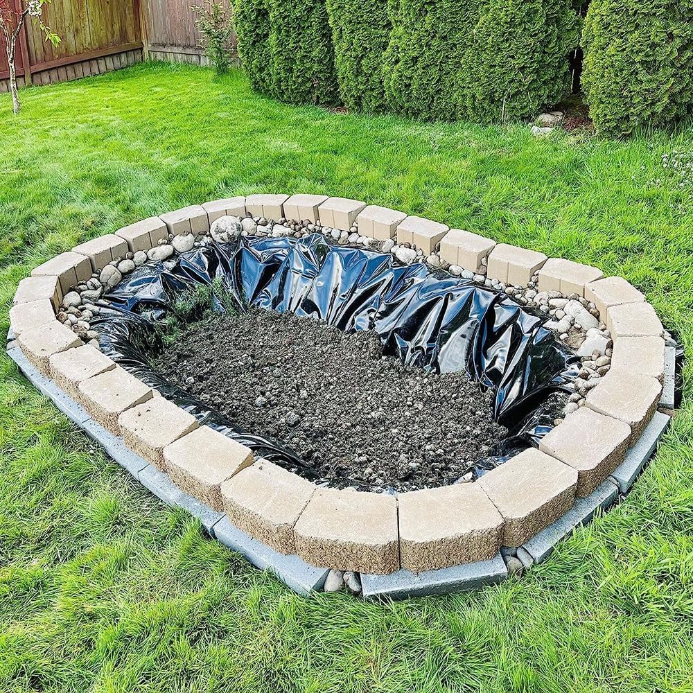 5Mil HDEP Pond Liner 3x7m (10x23ft) - Flexible, Tear Resistant Black Membrane for Fish Ponds, Waterfalls, Streams, Fountains & Water Gardens - Sizes 3x10m, 4x5m, 5x6m Available