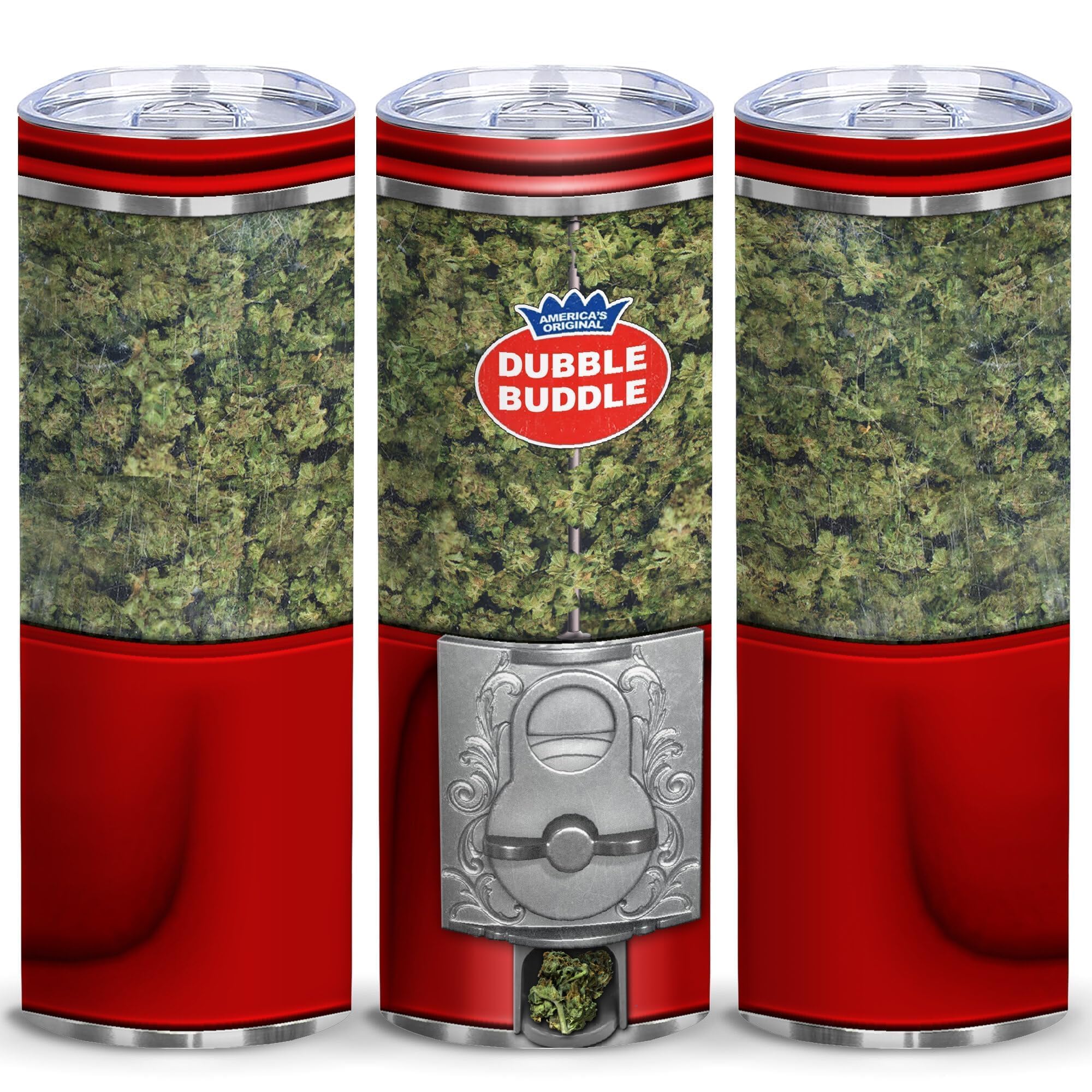 ATHAND Bud Machine Funny Weed Tumbler,Chic Cup,20 OZ Insulated Vacuum Skinny Tumbler,Gifts for Brother,Men,Boy,Girls,Boyfriend,Girlfriend,1 Pcs