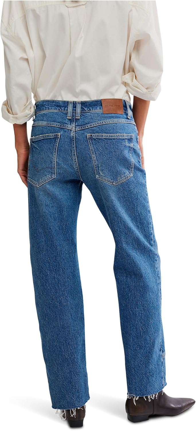 Free People Women's Risk Taker Mid-Rise Straight, Chance - Image 2