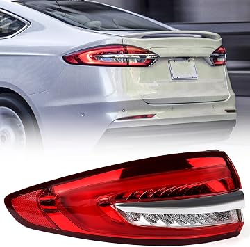 FIONE Taillight Assembly Compatible with Ford Fusion 2017 2018 2019 2020 Outer Tail Light Replacement Rear Lamp Left Driver Side LH FO2805118 HS7Z13404J