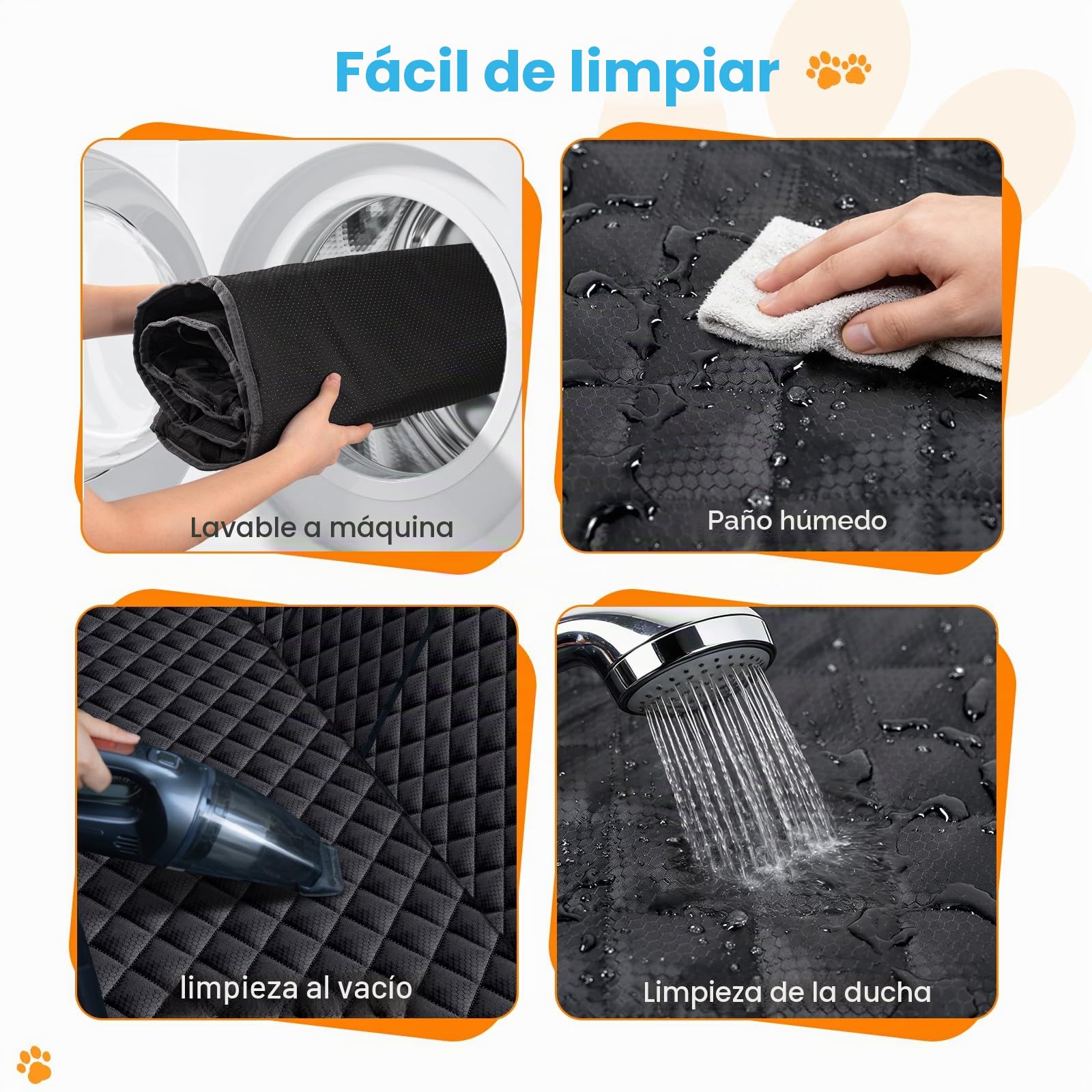 Funda para Asiento de Coche para Perros, Hamaca para Perros Impermeable con Ventana de Malla, Funda Protectora para Asiento Trasero Antideslizante y Resistente a Arañazos para Coches, Camionetas y SUV