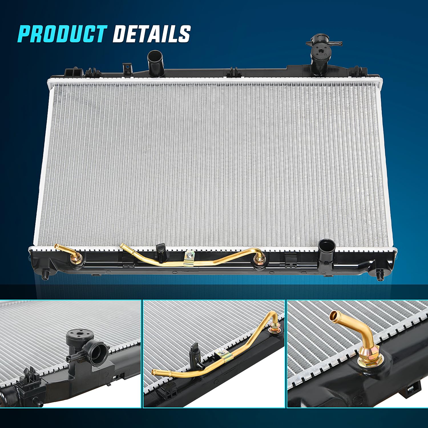 Aluminum Radiator Fits 2004-2006 05 Toyota Sienna LE CE XLE Limited 3.3L V6 - Foto 7