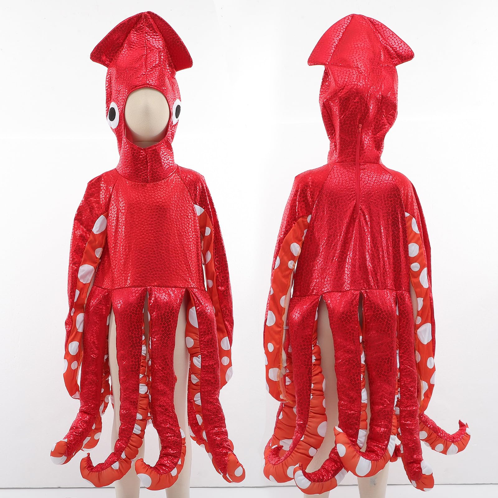 Hemobllo Costume da Calamaro per in Poliestere Resistente Cosplay e Gioco di Ruolo per Feste di Halloween Spettacoli Teatrali e Carnevale Design Unico e Accattivante per Festa in
