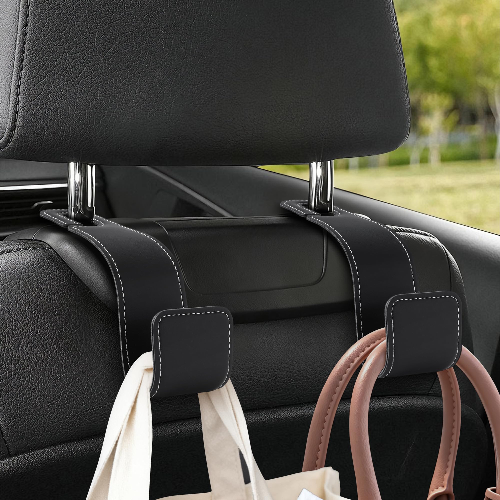 Car Headrest Hooks - Hold Purses & Bags -6