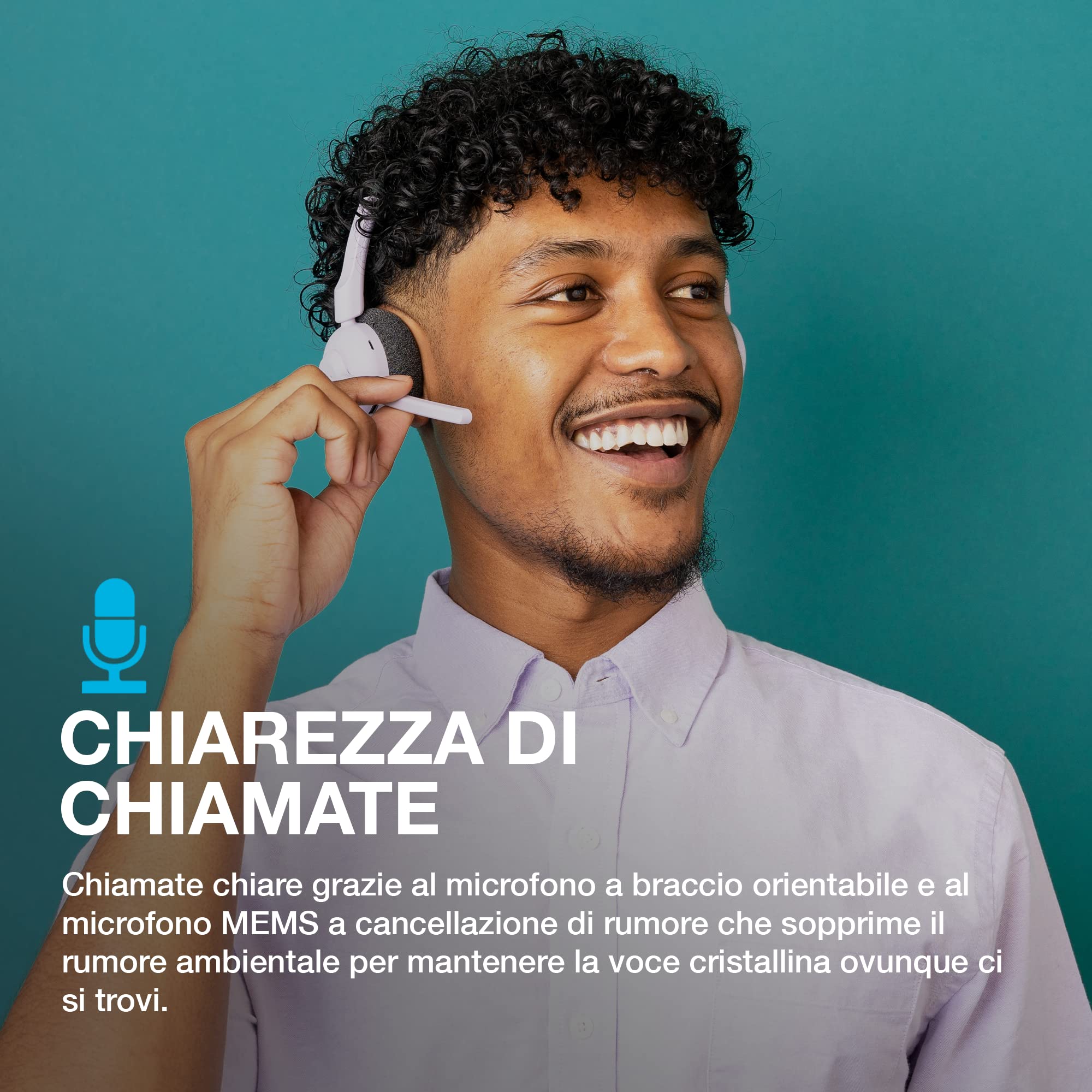 Cuffie Bluetooth Go Work Pop - Microfono Con Cancellazione Rumore, 50 Ore Autonomia, Per PC E Cellulare - Foto 11