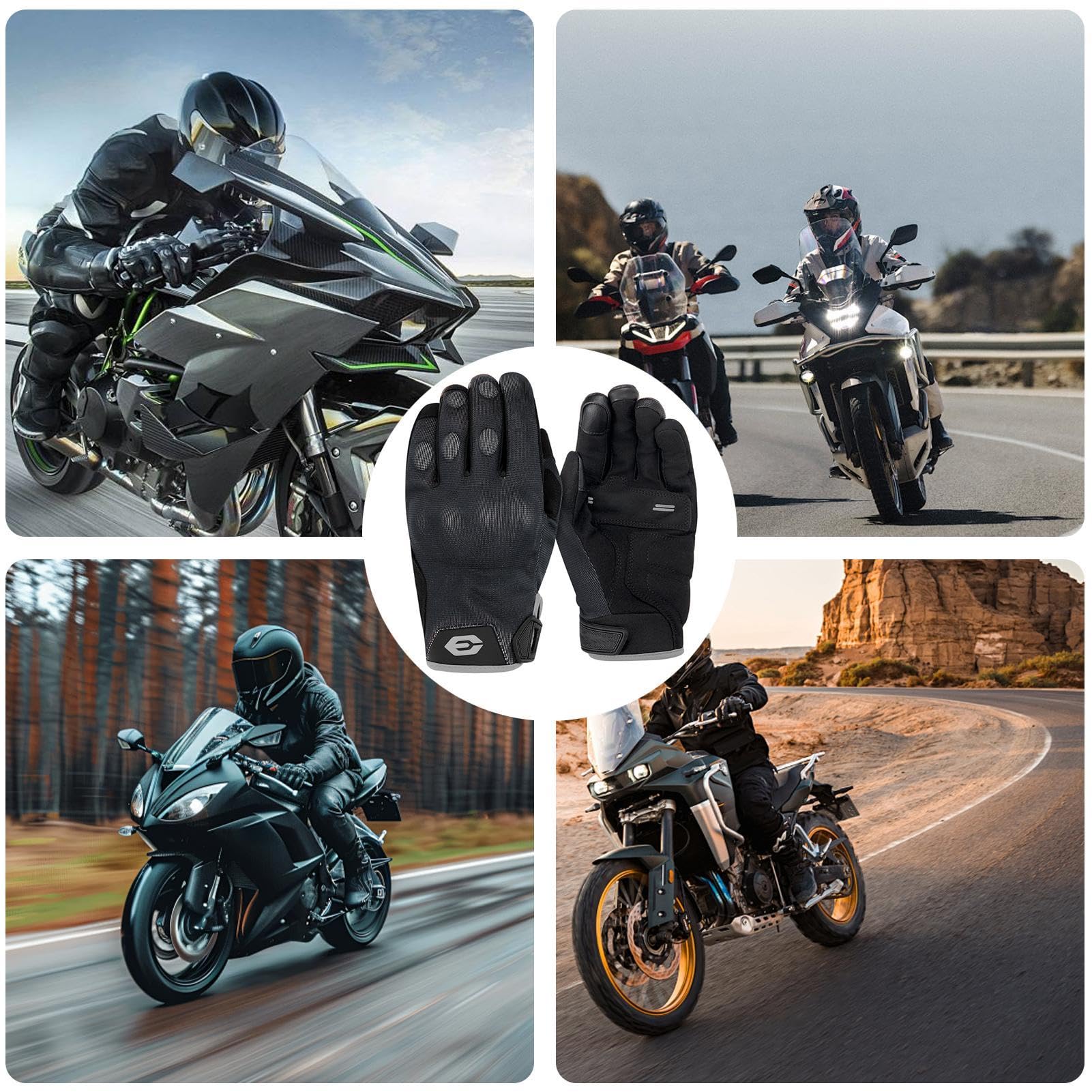 Generico Guanti da moto da uomo, guanti da moto touchscreen - Guanti da | moto - Guanti da motociclista per uomo Moto, Guanti da moto touchscreen antiscivolo, traspiranti per uomo Donna Motocross