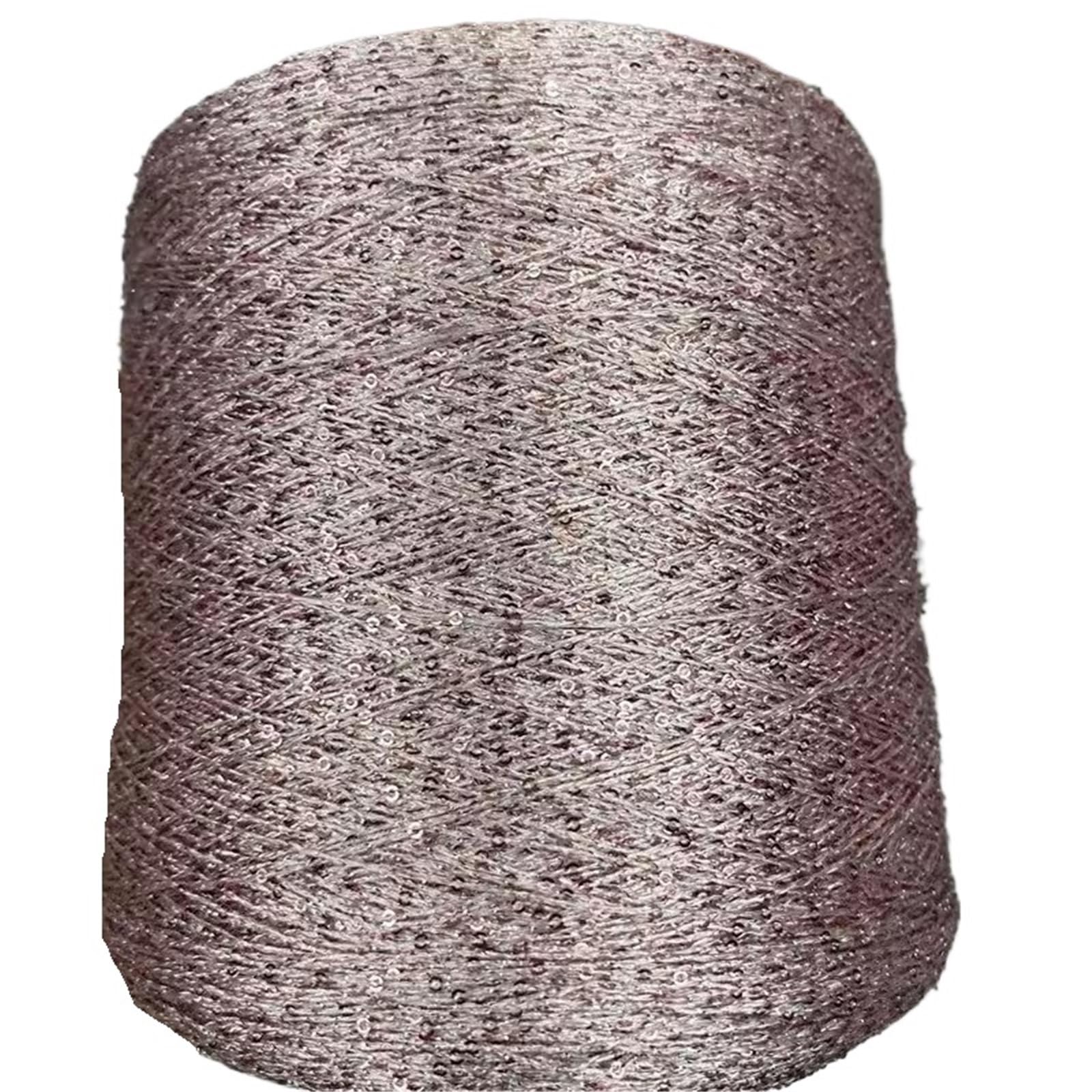 Aguja ganchillo e hilo de lentejuelas colorido para tejido a mano artesanal 250g