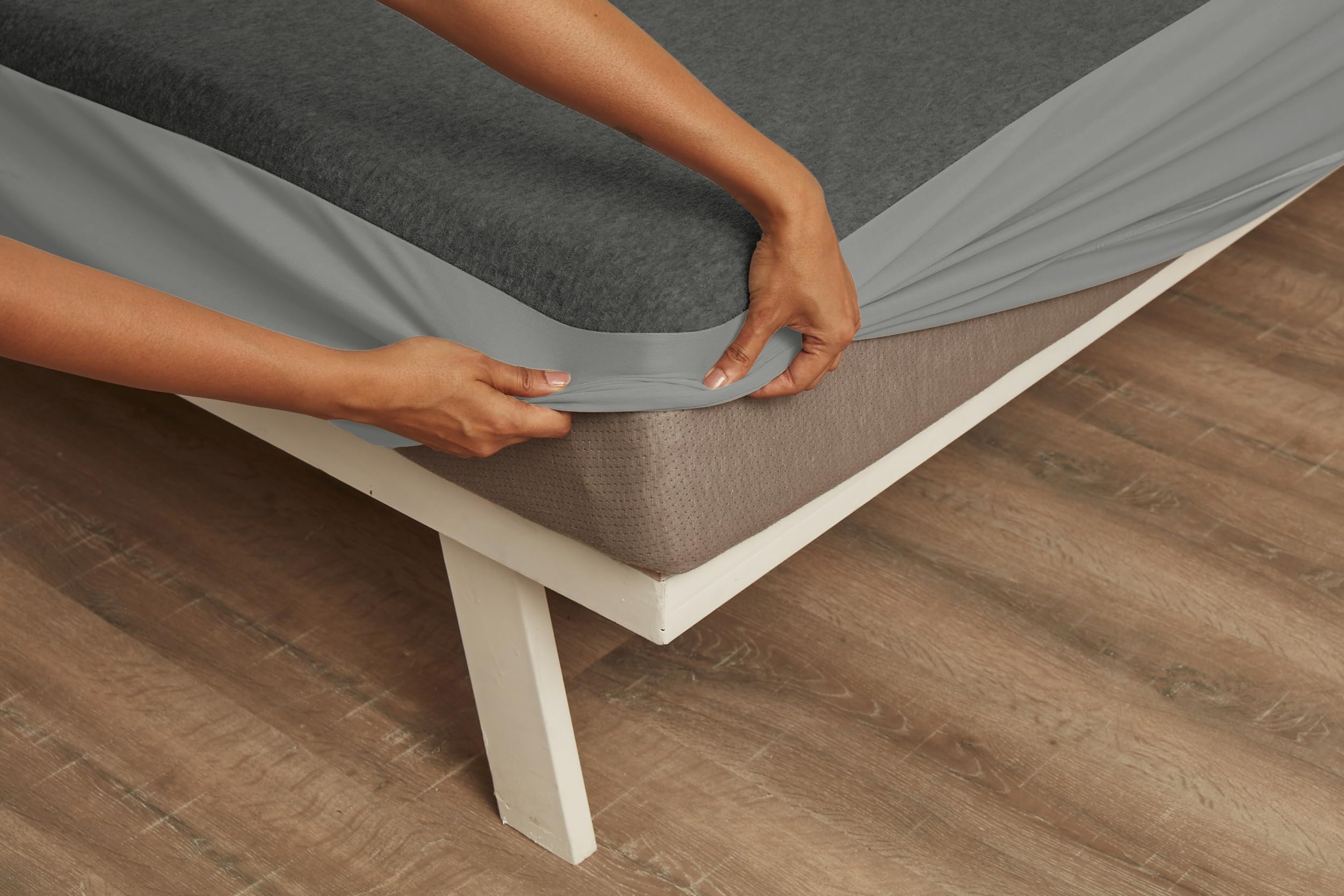Wakefit Waterproof Terry Cotton Feel Mattress Protector | Machine Washable, Super Soft Breathable, Hypoallergenic Mattress Cover Queen Size - 72x60 inch (Alloy Grey)-image-18