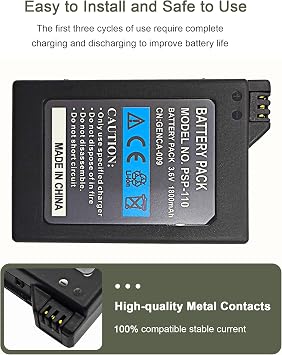 Battery Pack 3.6v 1800mah for Sony PSP 1001 1000 PSP-110 PSP 110