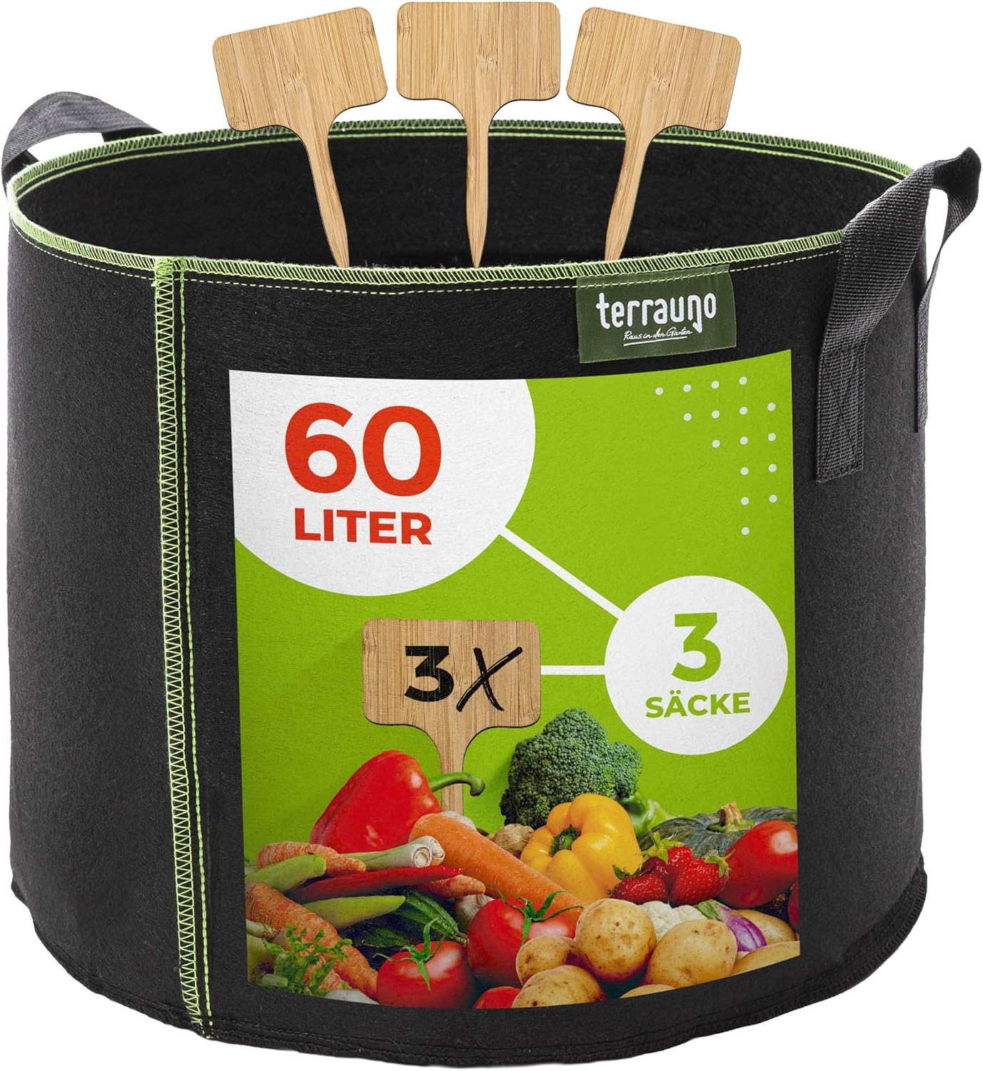 BLIENKREBY 5 X 30L Pflanzsack Aus Vliesstoff, 7 Gallonen Pflanzen