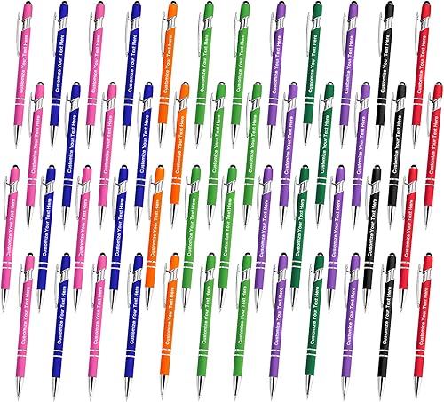 Qingxily Hasta 300 bolígrafos personalizados a granel, bolígrafos personalizados con grabado gratis, bolígrafos personalizados con tu nombre, texto,