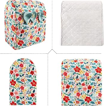 Kitchen Aid Mixer Cover Compatible with 6-8 Quarts Kitchen Aid/Hamilton Stand Mixer/Tilt Head & Bowl Lift Model,Flower Print Mixer Cover Pioneer Woman Kitchen Accessories,Kitchen Aid Mixer Accessories | tilt head bowl lift pioneer dust cloth protective woman accessories women large appliance protector washable dirt storage