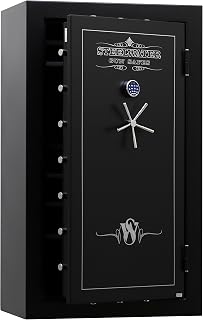 STEELWATER GUN SAFES New Improved Heavy Duty E.M.P Proof, 45 Long Gun, 60 MInute Fire Protection, Auto LED LIghts, Dehumidifier, Door Organizer, Interior Outlet, for Rifles and more. AMLD724228-EMP