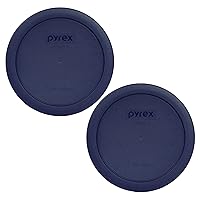 Vista 28 de Pyrex 7201-PC - Tapas de plástico para almacenamiento de alimentos de 4 tazas, color azul oscuro, hechas en EE. UU. - Paquete de 3